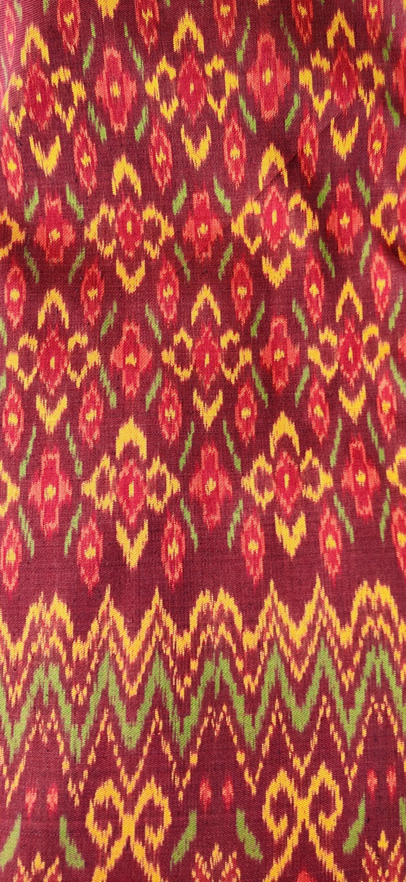 Veste Heritage rouge en soie cambodgienne Homme