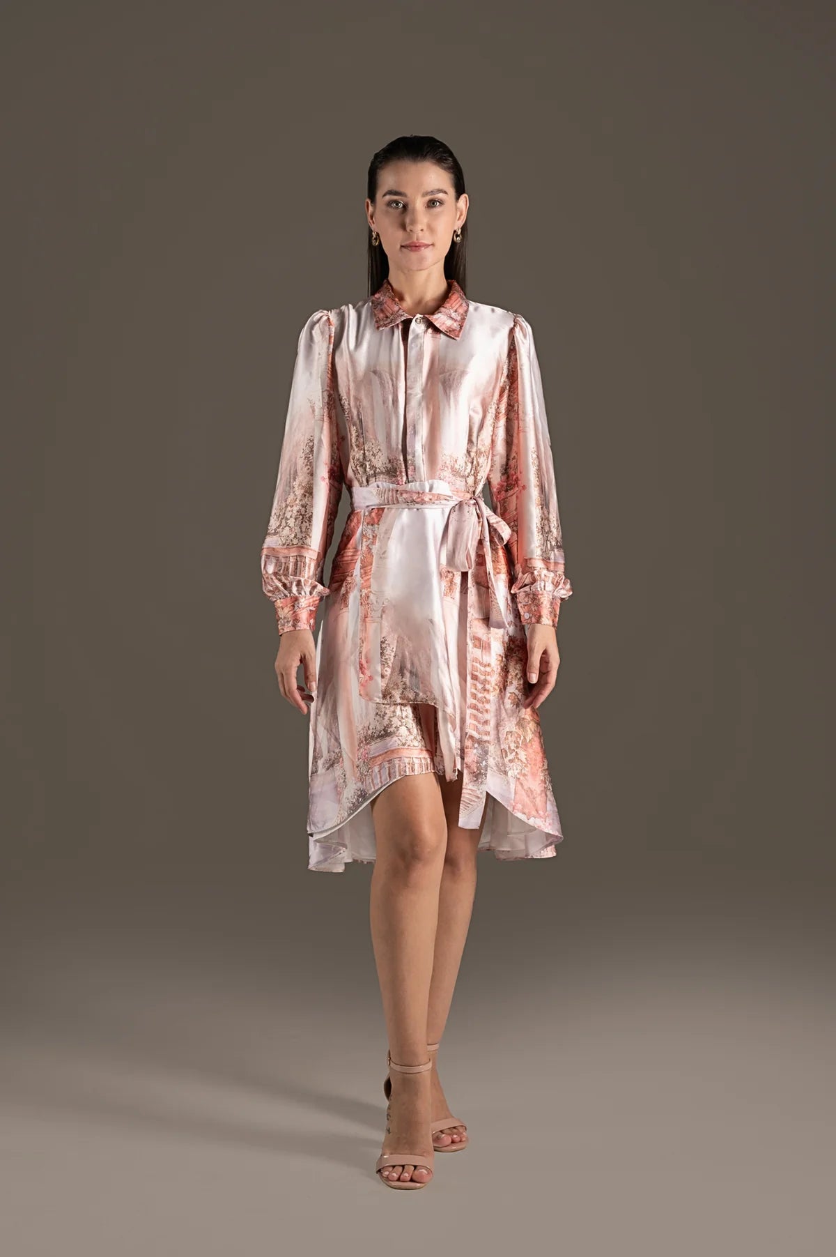 Robe Rêve Romantique Asymétrique en Soie