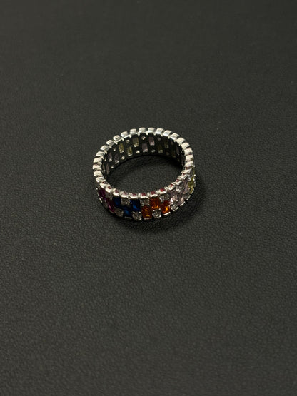 Bague Rainbow Cristal Square
