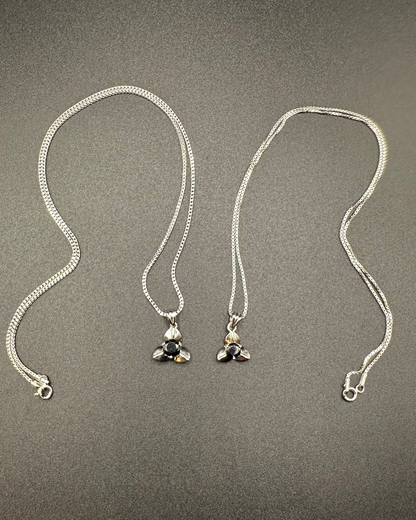 Pendentif et Collier I.Rumdoul Black Stone