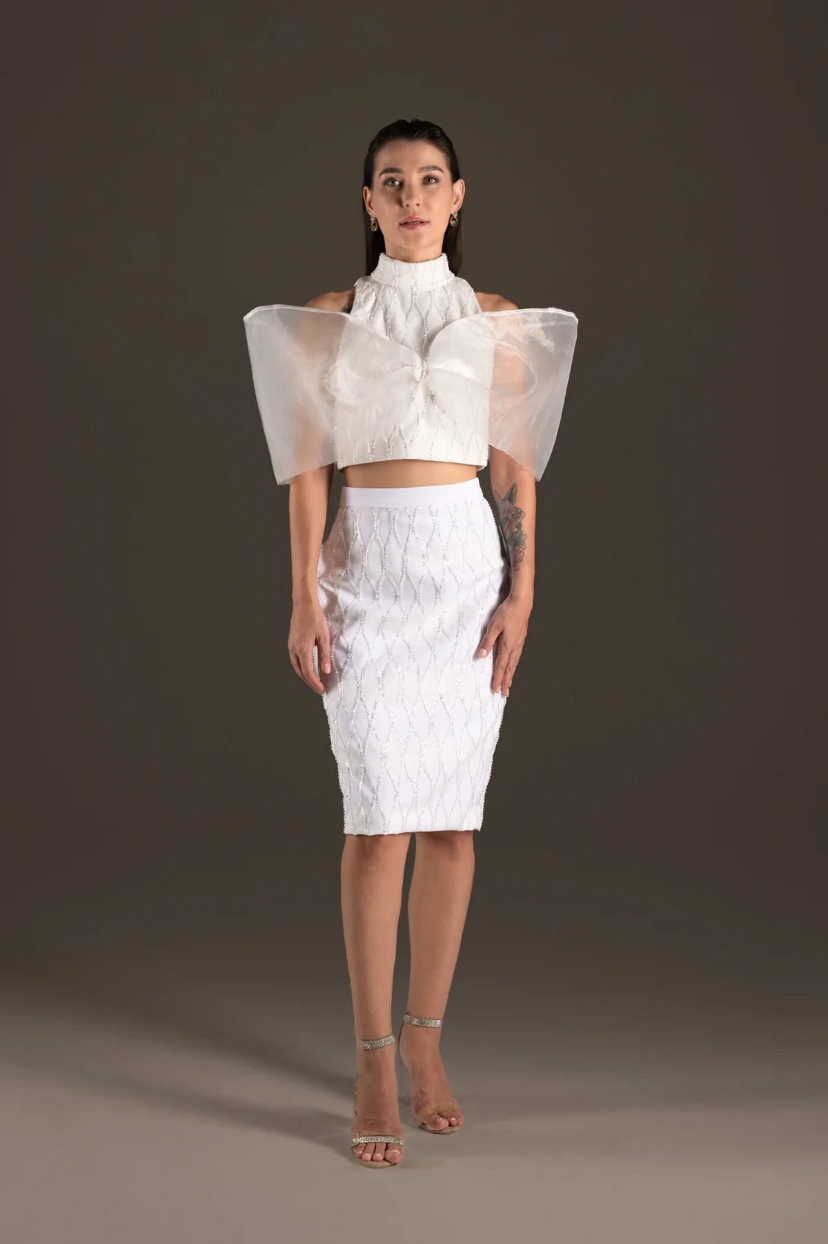 Ivory Two-Piece Sheath Dress