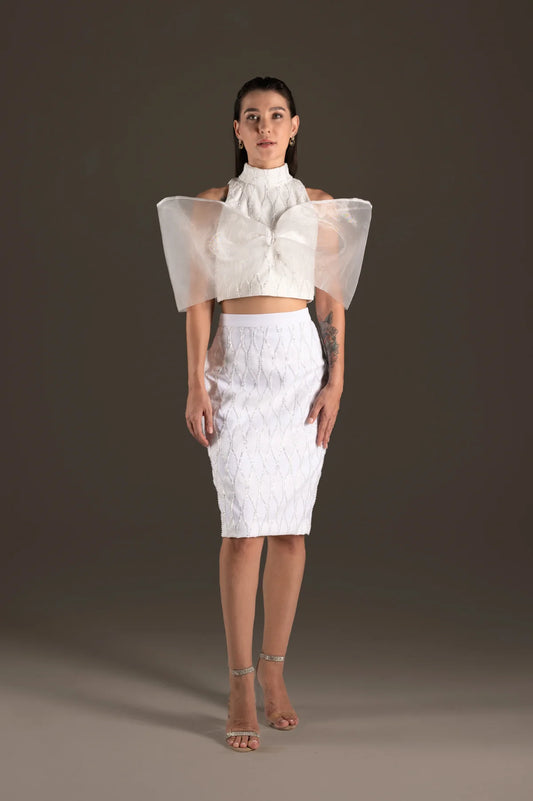 Ivory Two-Piece Sheath Dress