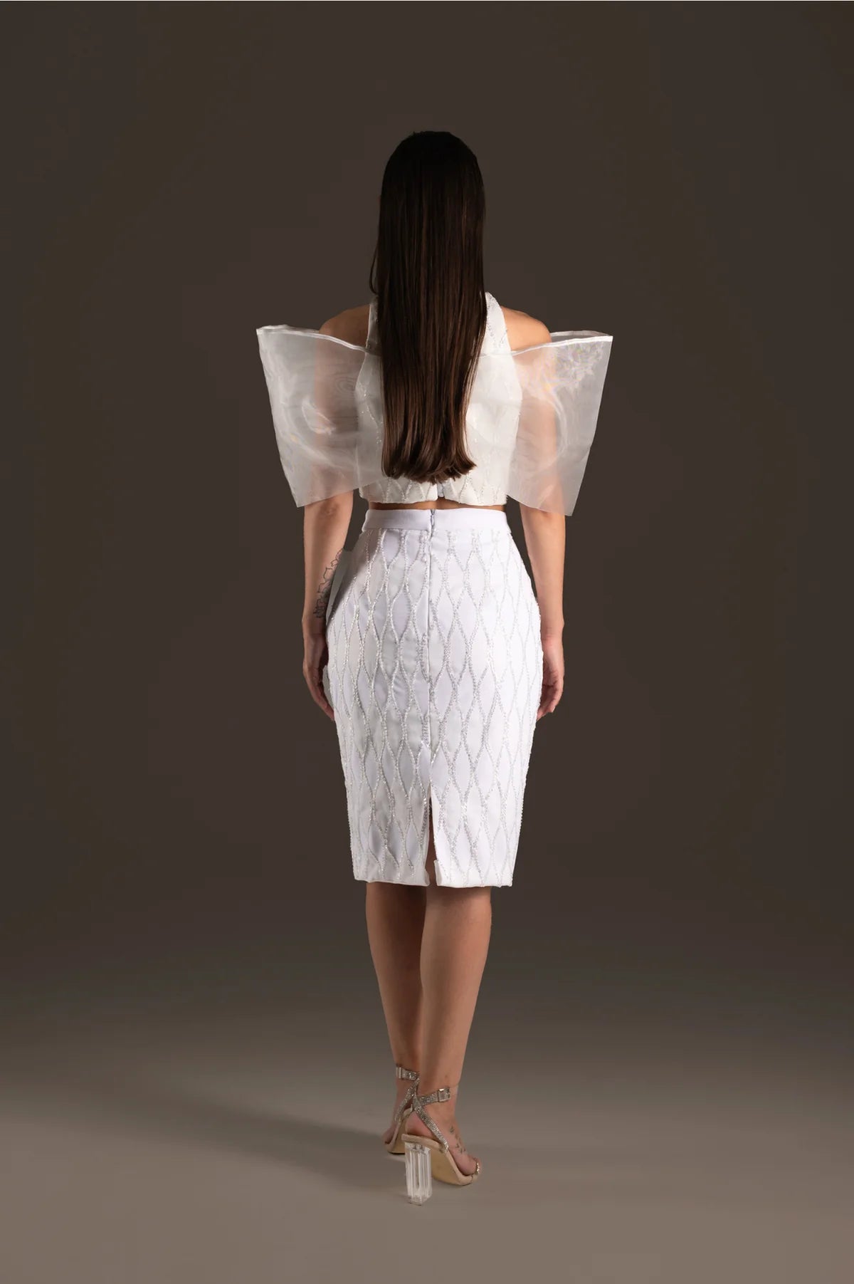 Ivory Two-Piece Sheath Dress