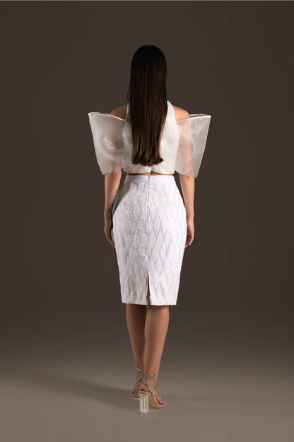 Ivory Two-Piece Sheath Dress