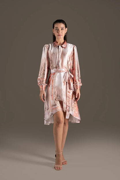 Romantic Dream Asymmetrical Silk Dress
