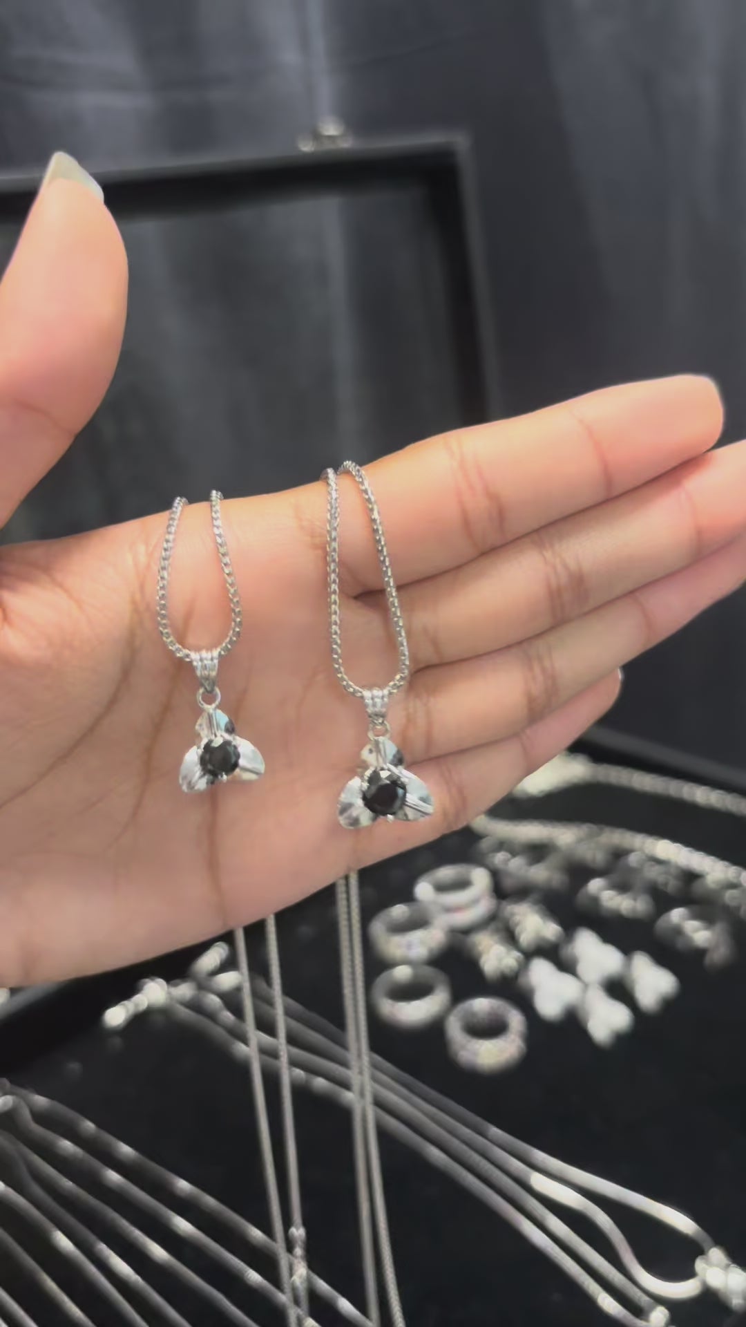 Pendentif et Collier I.Rumdoul Black Stone Chhin Jewelry khmer